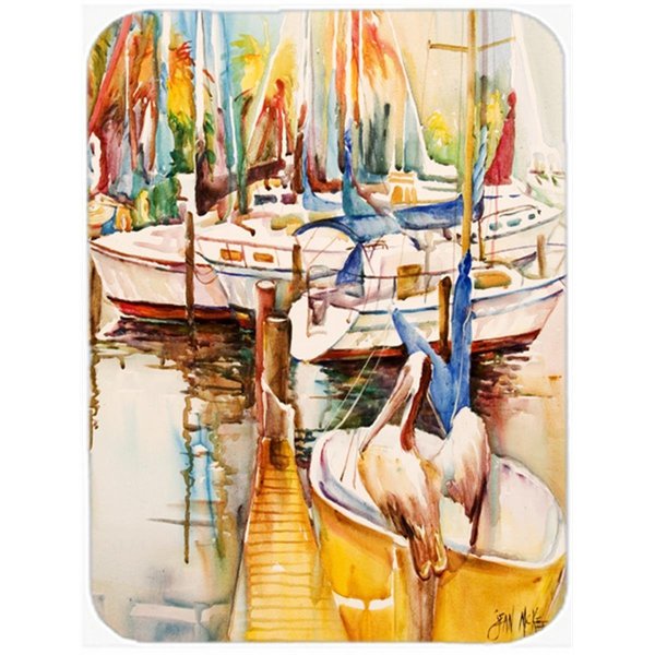 Carolines Treasures Sailboats And Pelicans Mouse Pad- Hot Pad and Trivet JMK1160MP